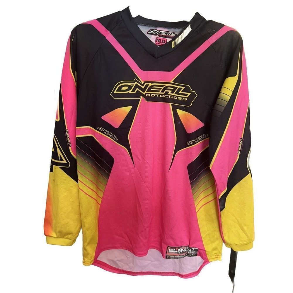 O’Neal Motocross Element Series Women’s Medium MX Jersey Shirt Pink.